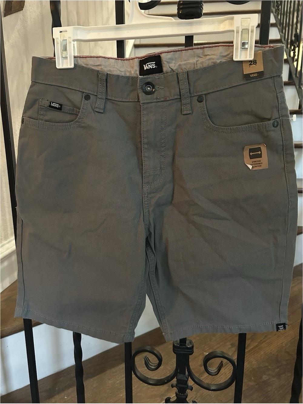 Vans Men’s Gray Flat Front Chino Shorts